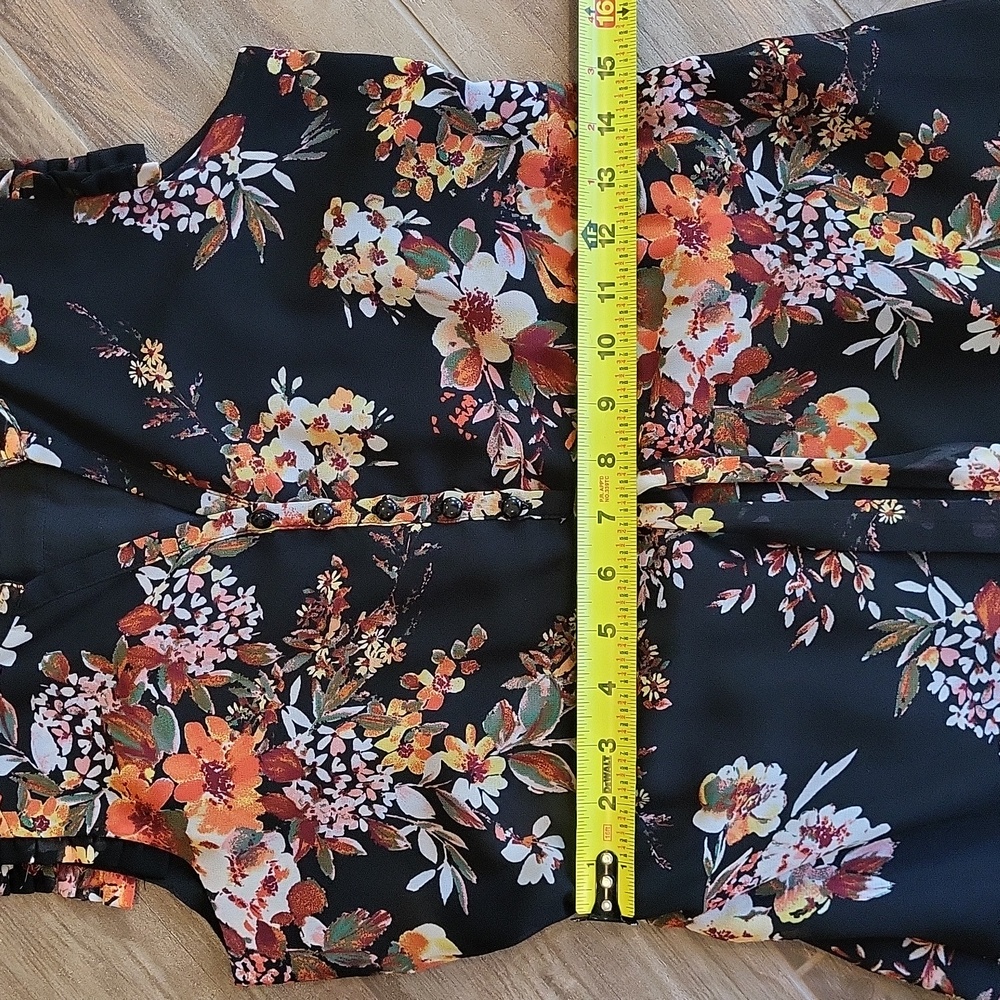 A New Day Floral Tie-Waist Pleated Detail Sleeveless Lined Midi Dress, XS - Picture 6 of 12